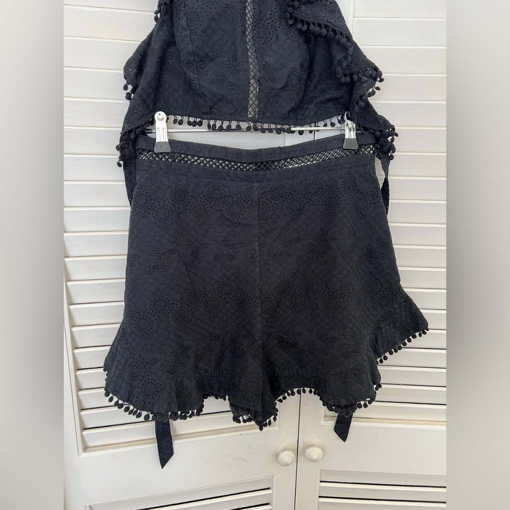 Zimmermann Black Caravan Flutter Top and Shorts Set - Sz 1 - Picture 8 of 9